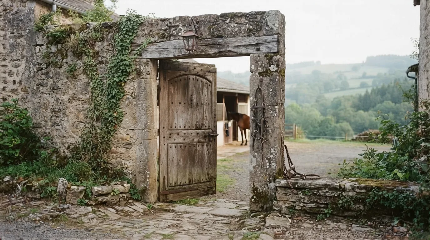 Entrée du Au Joyeux Bourrin, centre équestre à Blond